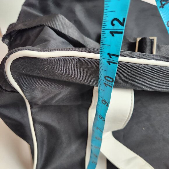 Montblanc Parfum Black White Duffle Weekender Travel Bag Large Adjustable Strap - Picture 10 of 16